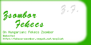 zsombor fekecs business card